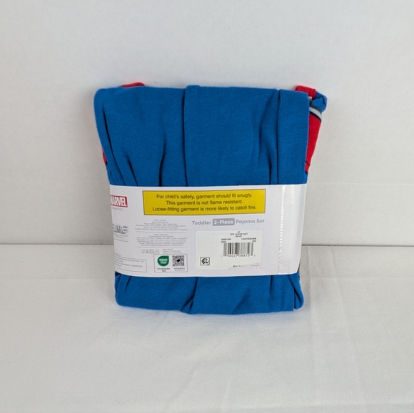 Superhero Captain America Toddler Costume Set - Blue and Red Size 4t - Picture 2 of 2